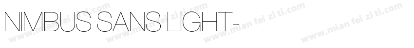 NIMBUS SANS LIGHT字体转换